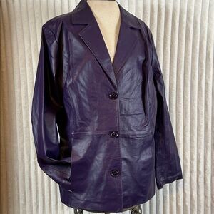 Jessica London Women's Plus Size Leather Blazer sz 20